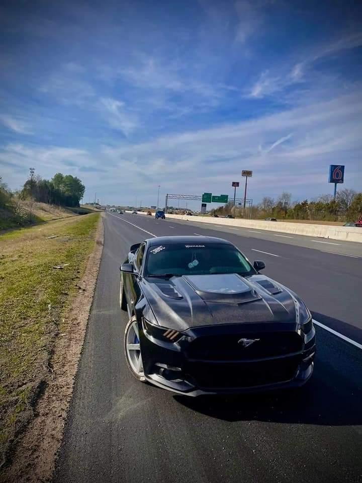 Ford Mustang GT 5.0 V6 3.6 Ecoboost 2.3 S550.1 2015-2017 with Aftermarket Parts - Stage 2 Clearview Glass Style Hood Bonnet Carbon Fiber / FRP from CMST Tuning
