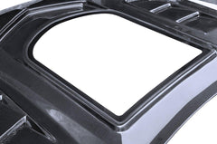 Ford Mustang GT 5.0 V6 3.6 Ecoboost 2.3 S550.1 2015-2017 with Aftermarket Parts - Stage 2 Clearview Glass Style Hood Bonnet Carbon Fiber / FRP from CMST Tuning
