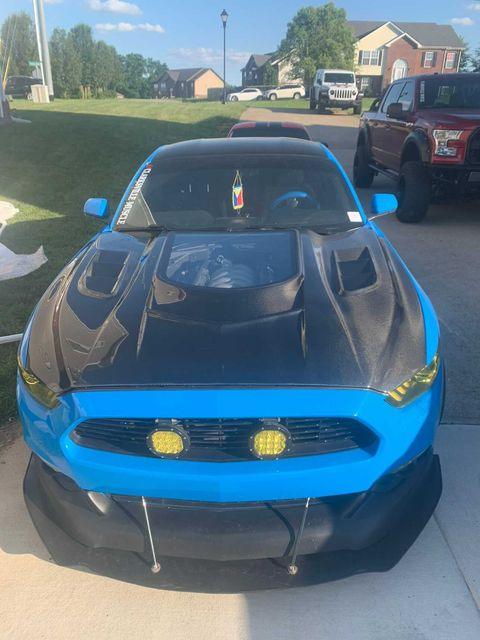 Ford Mustang GT 5.0 V6 3.6 Ecoboost 2.3 S550.1 2015-2017 with Aftermarket Parts - Stage 2 Clearview Glass Style Hood Bonnet Carbon Fiber / FRP from CMST Tuning
