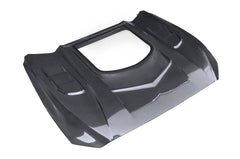 Ford Mustang GT 5.0 V6 3.6 Ecoboost 2.3 S550.1 2015-2017 with Aftermarket Parts - Stage 2 Clearview Glass Style Hood Bonnet Carbon Fiber / FRP from CMST Tuning
