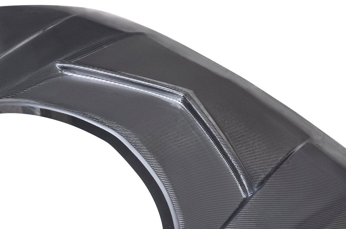 Ford Mustang GT 5.0 V6 3.6 Ecoboost 2.3 S550.1 2015-2017 with Aftermarket Parts - Stage 2 Clearview Glass Style Hood Bonnet Carbon Fiber / FRP from CMST Tuning
