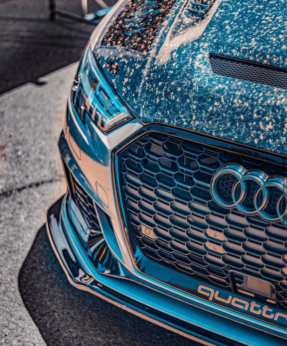 Audi RS3 S3 A3 8V / 8V.5 2014 2015 2016 2017 2018 2019 2020 with Aftermarket Parts - V1 Style Hood Bonnet Carbon Fiber / FRP from  CMST Tuning