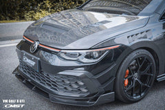 Volkswagen Golf R GTI Base MK8 2022-ON with Aftermarket Parts - V1 Vented Style Carbon Fiber/FRP Hood Bonnet from CMST Tuning