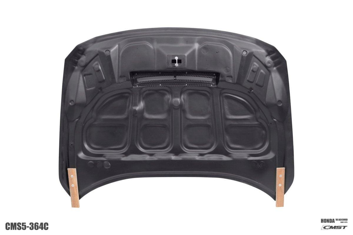 Honda Accord 10th Gen 2018-2022 with Aftermarket Parts - V2 Vented Style Hood Bonnet Carbon Fiber / FRP from CMST Tuning
