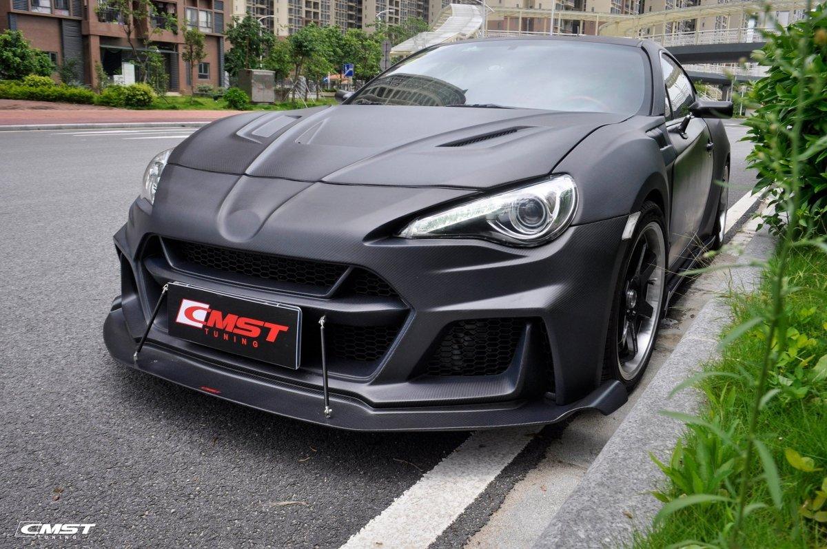Toyota Scion Subaru GT86 86 TRD GT SE Base ZN6 2017 2018 2019 2020 & Scion FR-S FRS ZN6 2013 2014 2015 2016 & BRZ TS Limited Premium ZN6 2013 2014 2015 2016 2017 2018 2019 2020 with Aftermarket Parts - V5 Joker Hood Carbon Fiber / FRP from CMST Tuning