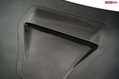 Honda Civic Type-R FK8 2017-2021 with Aftermarket Parts - Vented Style Hood Bonnet Carbon Fiber from CMST Tuning