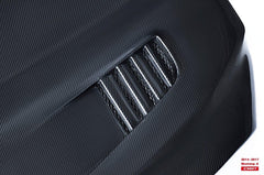 Ford Mustang GT 5.0 V6 3.6 Ecoboost 2.3 S550.1 2015-2017 with Aftermarket Parts - V1 Vented Style Hood Bonnet Carbon Fiber / FRP from CMST Tuning
