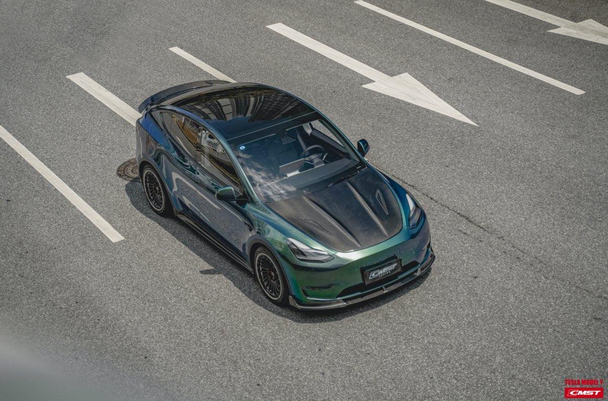 Custom Modify Model Y Tesla Model Y Performance Aftermarket Parts - CMST Tuning Hood Bonnet ...