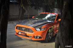 Ford Mustang GT 5.0 V6 3.6 Ecoboost 2.3 S550.1 2015-2017 with Aftermarket Parts - V3 Vented Style Hood Bonnet Carbon Fiber / FRP from CMST Tuning
