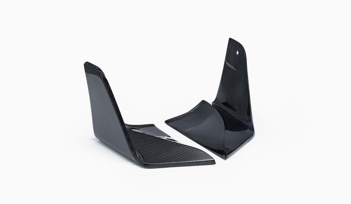 Tesla Model 3 Highland / Performance 2024-ON with Aftermarket Parts - V1 Style Rear Diffuser & Canards Carbon Fiber from CMST Tuning