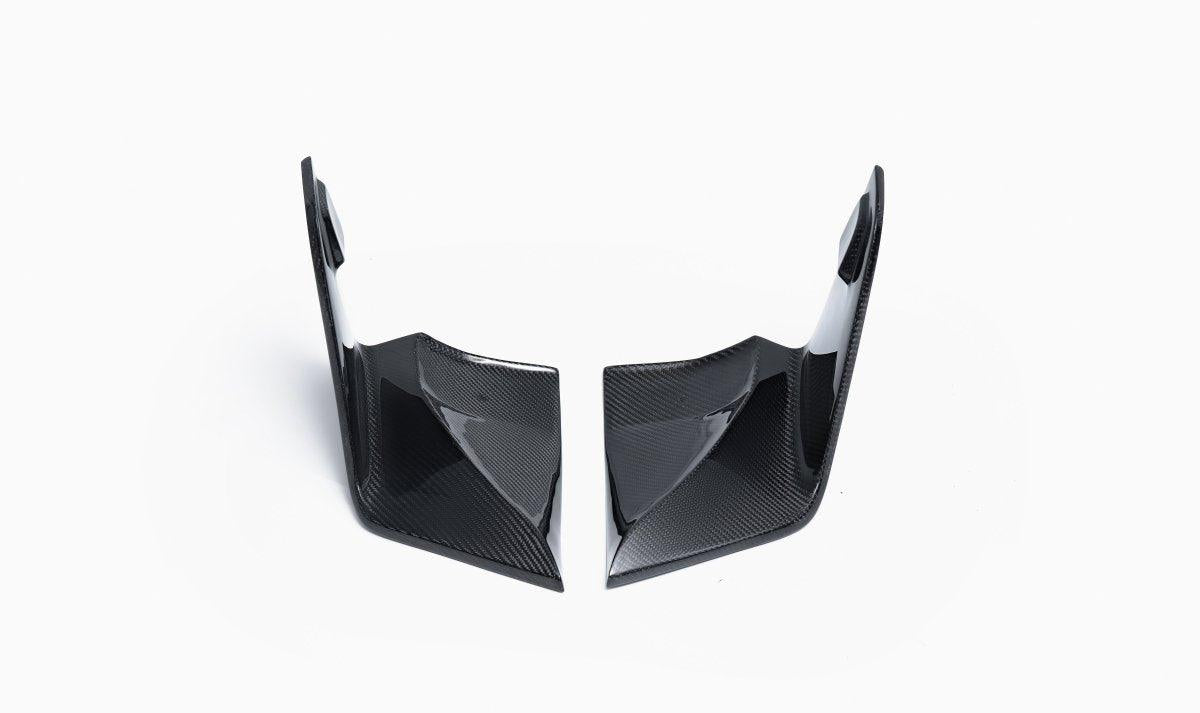 Tesla Model 3 Highland / Performance 2024-ON with Aftermarket Parts - V1 Style Rear Diffuser & Canards Carbon Fiber from CMST Tuning