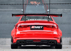 Audi S3 A3 8V 2014 2015 2016 with Aftermarket Parts - Rear Diffuser Carbon Fiber from CMST Tuning