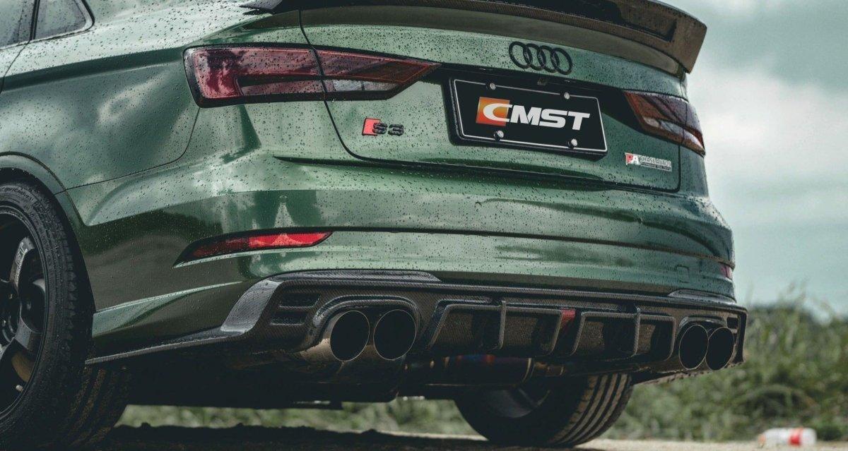 Audi RS3 S3 A3 8V/8V.5 2014 2015 2016 2017 2018 2019 2020 with Aftermarket Parts - Rear Wing Carbon Fiber from CMST Tuning