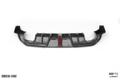 Audi S3 A3 S-line (with s-line bumper,does not fit base model) 8Y 2021-ON with Aftermarket Parts - Rear Diffuser Carbon Fiber from CMST Tuning