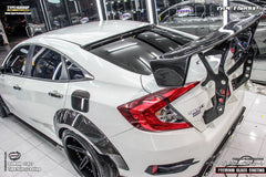 Honda Civic 10th Gen FC1 FC2 FC5 FC6 2016 2017 2018 2019 2020 2021 with Aftermarket Parts - Rear Diffuser Carbon Fiber / FRP from CMST Tuning