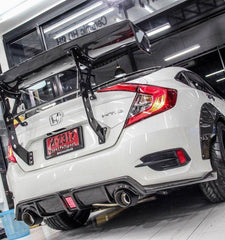 Honda Civic 10th Gen FC1 FC2 FC5 FC6 2016 2017 2018 2019 2020 2021 with Aftermarket Parts - Rear Diffuser Carbon Fiber / FRP from CMST Tuning
