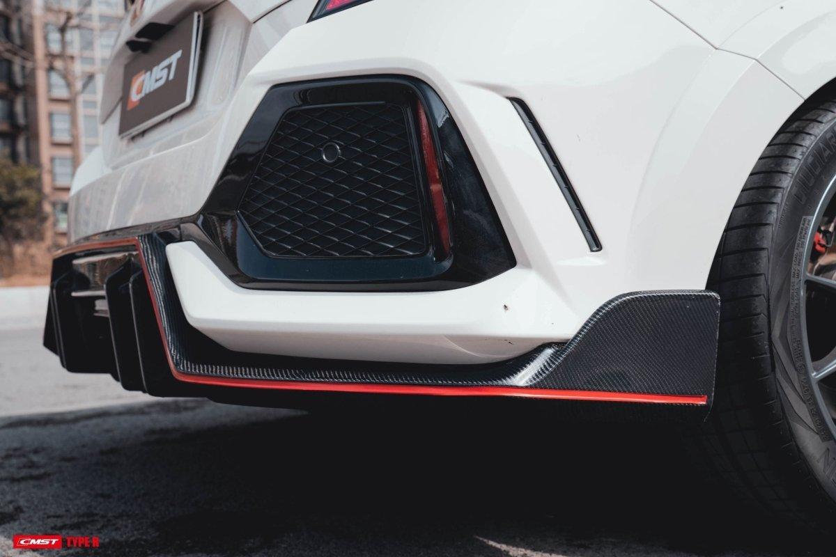 Honda Civic Type-R FK8 2017-2021 with Aftermarket Parts - Rear Diffuser Carbon Fiber / FRP from CMST Tuning
