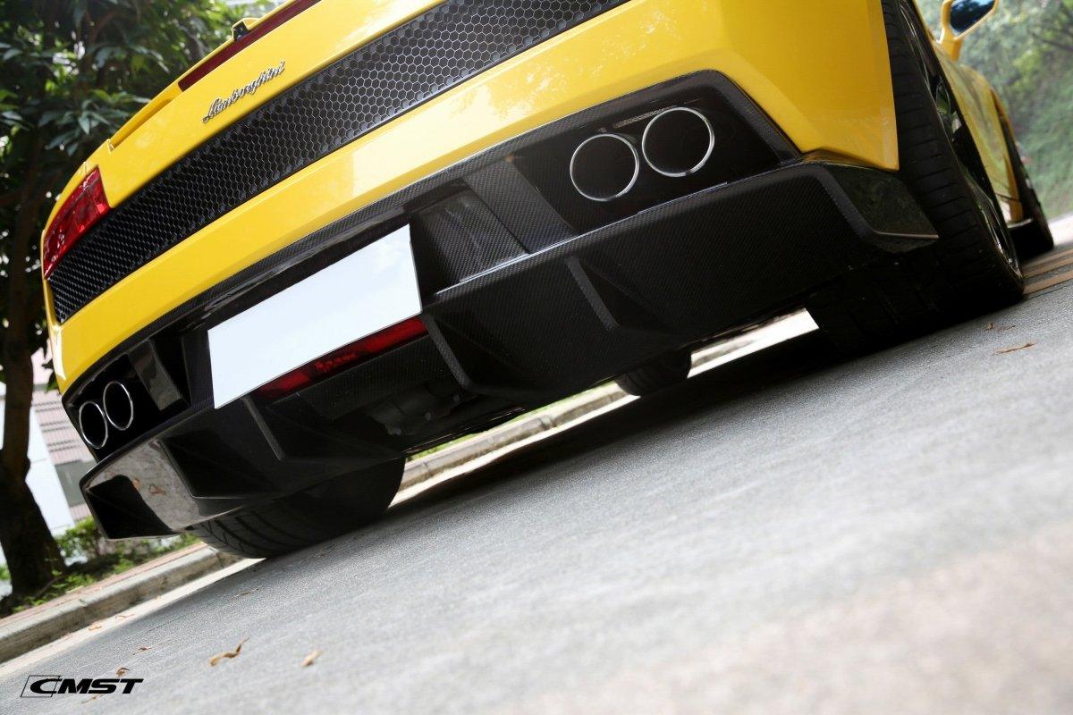 Lamborghini Gallardo 2009-2014 with Aftermarket Parts - Rear Diffuser Carbon Fiber / FRP from CMST Tuning
