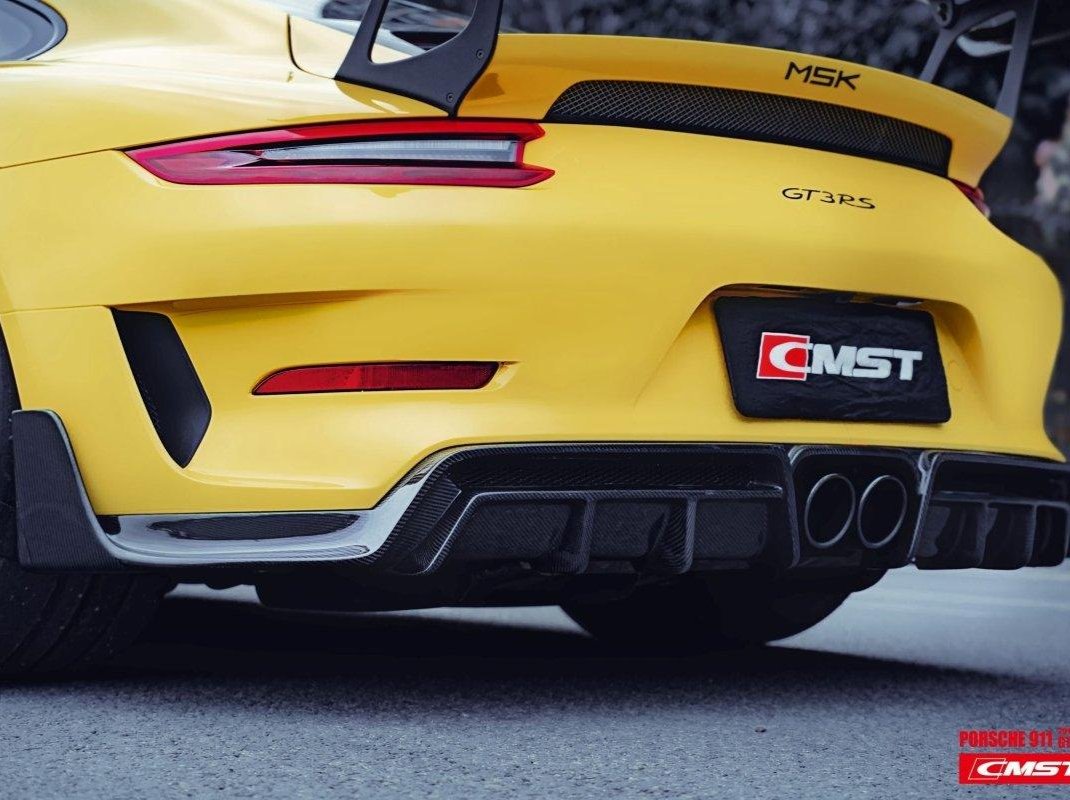 Porsche 991.2 911 GT3RS 2017-2019 with Aftermarket Parts - Vacuumed Carbon & FRP Rear Diffuser from CMST Tuning
