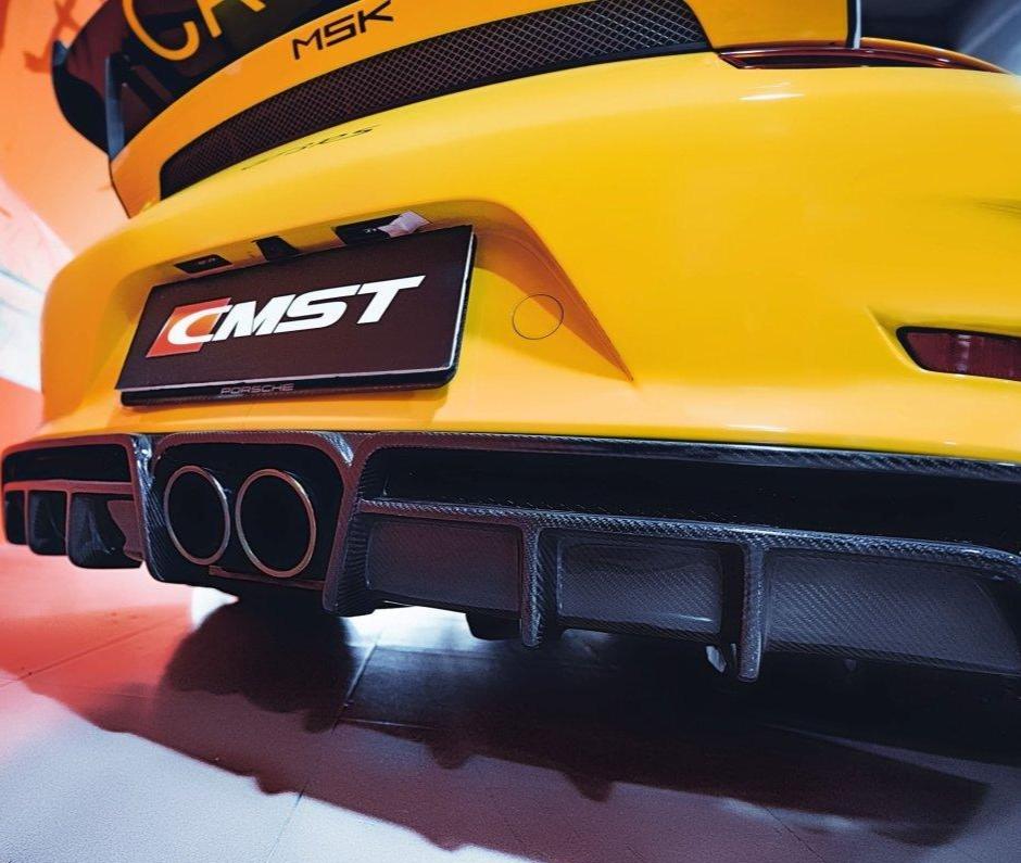 Porsche 991.2 911 GT3RS 2017-2019 with Aftermarket Parts - Vacuumed Carbon & FRP Rear Diffuser from CMST Tuning
