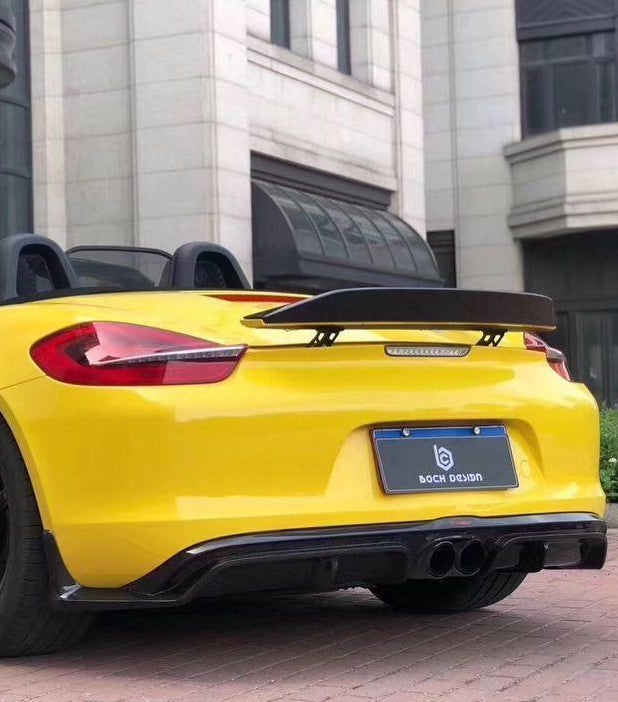 Porsche 981 Boxster (Base / S / GTS) 2012 2013 2014 2015 2016 with Aftermarket Parts - Rear Diffuser Carbon Fiber / FRP from CMST Tuning