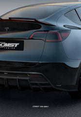 Tesla Model Y Performance AWD Long Range RWD Standard 2020-ON with Aftermarket Parts - V5 Style Rear Diffuser Carbon Fiber / FRP from CMST Tuning