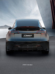 Tesla Model Y Performance AWD Long Range RWD Standard 2020-ON with Aftermarket Parts - V5 Style Rear Diffuser Carbon Fiber / FRP from CMST Tuning