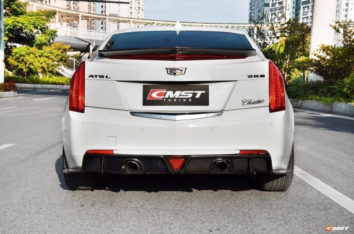 Cadillac ATS 2013-2019 ATS-V 2013-2019 with Aftermarket Parts - Rear Duck Bill Tail Spoiler Carbon Fiber / FRP from CMST Tuning
