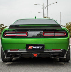 Dodge Challenger Hellcat Redeye T/A Scat Pack 392 SRT R/T SXT SE 2008-2023 with Aftermarket Parts - Rear Duck Bill Tail Spoiler Carbon Fiber / FRP from CMST Tuning
