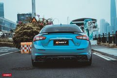 Maserati Ghibli 2014-ON with Aftermarket Parts - V2 Style Rear Duck Bill Tail Spoiler Carbon Fiber / FRP from CMST Tuning