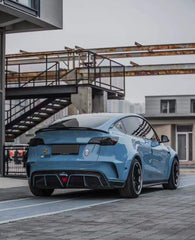 Tesla Model Y Performance AWD Long Range RWD Standard 2020-ON with Aftermarket Parts - V1 Style Rear Trunk Spoiler Carbon Fiber / FRP from CMST Tuning