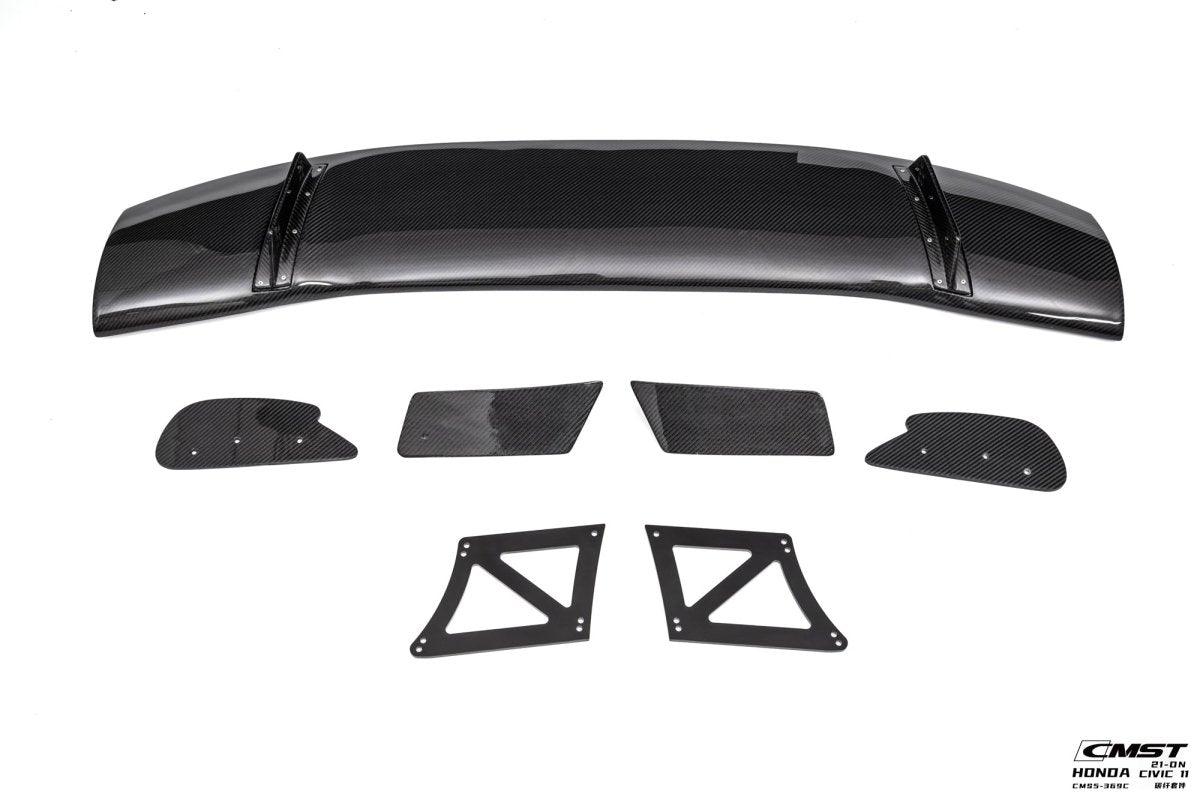 Honda Civic 11th Gen FE1 FE2 FE4 2022-ON with Aftermarket Parts - Rear Spoiler Wing Carbon Fiber / FRP from CMST Tuning
