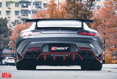 Mercedes Benz AMG GT Base GTS GTC C190 2016-2021 (suitable for hardtop coupe with active aero spoiler, fix wing versions require OEM part 190 790 03 88) with Aftermarket Parts - V1 Style Carbon Fiber & FRP Rear Spoiler Wing from CMST Tuning 