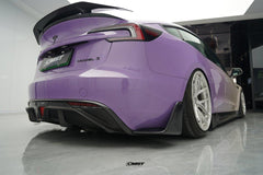 Tesla Model 3 Highland 2024-ON with Aftermarket Parts - V1 Style Carbon Fiber Rear Spoiler from CMST Tuning