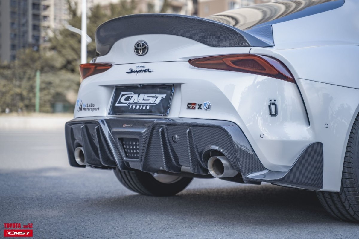 Toyota Supra MK5 A90 A91 3.0 2.0 2020-ON with Aftermarket Parts - Rear Diffuser Carbon Fiber / FRP from CMST Tuning