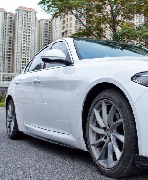 Alfa Romeo Giulia Sport Veloce Ti Sprint RWD AWD Lusso Base 2017 2018 2019 2020 2021 2022 2023 2024 2025 with Aftermarket Parts - Side Skirts Carbon Fiber / FRP from CMST Tuning