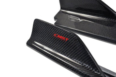Infiniti Q50 Red Sport 400 Luxe Sensory Signature Premium Pure 2014 2015 2016 2017 2018 2019 2020 2021 2022 2023 2024 with Aftermarket Parts - Side Skirts Carbon Fiber / FRP from CMST Tuning