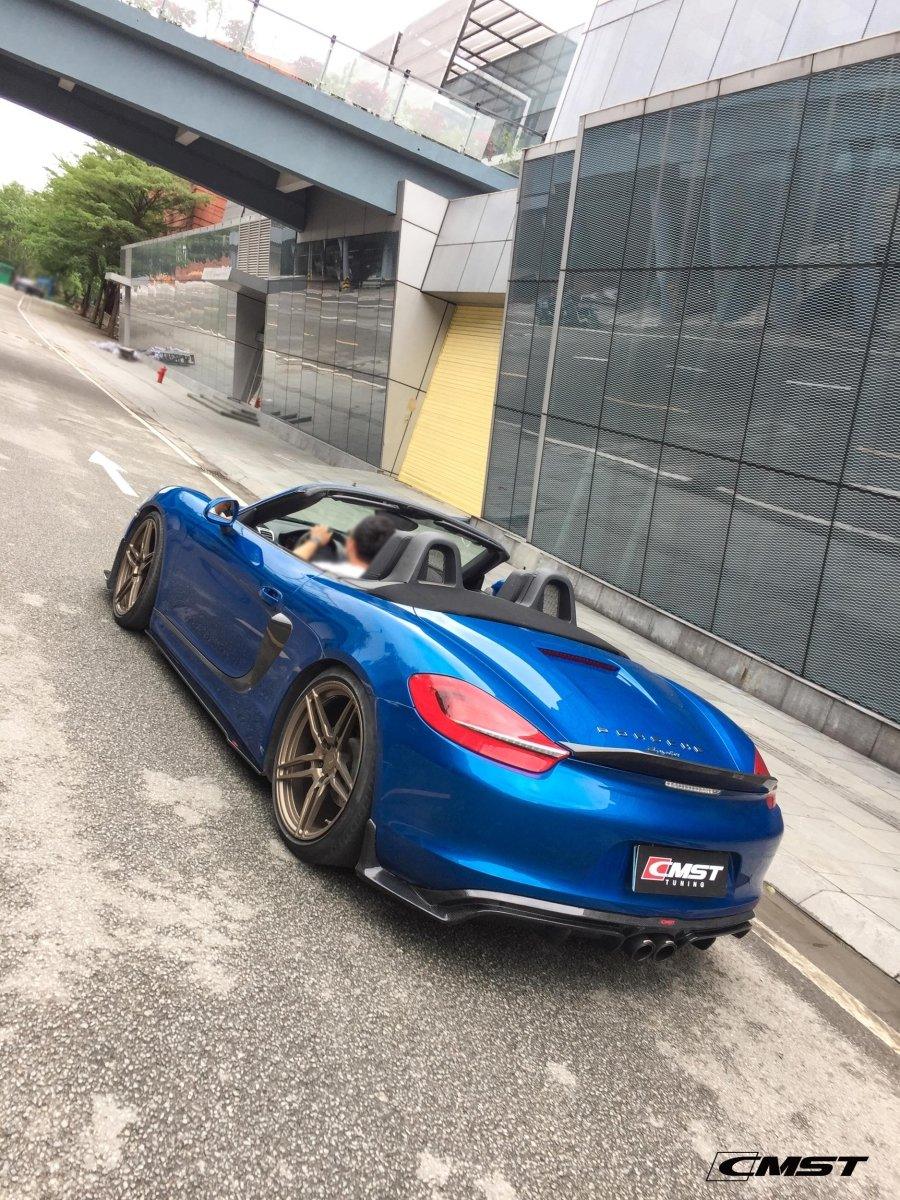 Porsche 981 Boxster (Base / S / GTS / Spyder) 2012 2013 2014 2015 2016 with Aftermarket Parts - Side Skirts Carbon Fiber / FRP from CMST Tuning