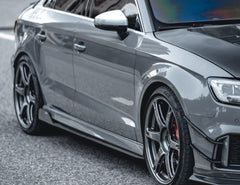 Audi RS3 8V.5 2018 2019 2020 with Aftermarket Parts -  Side Skirts Carbon Fiber from CMST Tuning