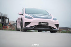 Tesla Model Y Performance AWD Long Range RWD Standard 2020-ON with Aftermarket Parts - V4 Style Side Skirts Carbon Fiber / FRP from CMST Tuning