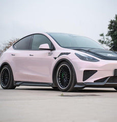 Tesla Model Y Performance AWD Long Range RWD Standard 2020-ON with Aftermarket Parts - V4 Style Side Skirts Carbon Fiber / FRP from CMST Tuning