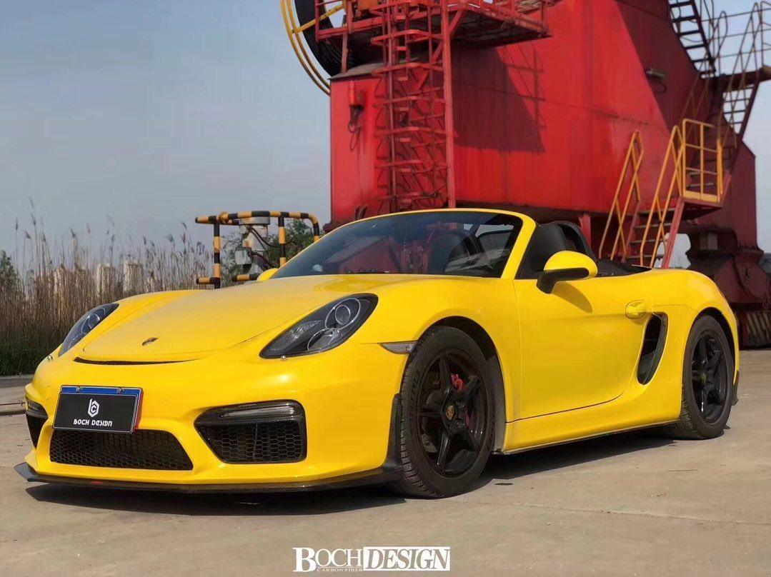 Porsche 981 Cayman & Boxster (all models, including Base / S / GTS) 2012 2013 2014 2015 2016 with Aftermarket Parts - Side Vent Covers Carbon Fiber / FRP from CMST Tuning