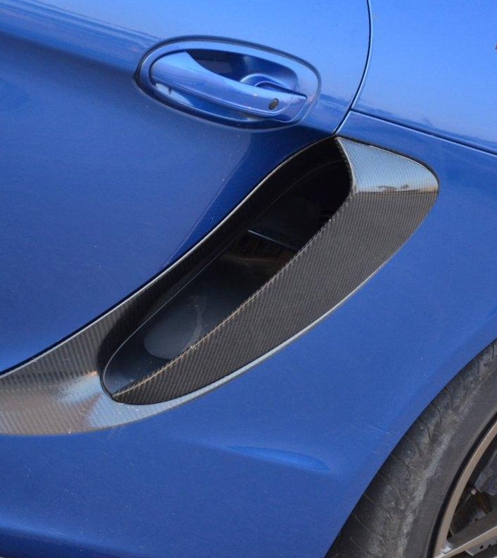 Porsche 981 Cayman & Boxster (all models, including Base / S / GTS) 2012 2013 2014 2015 2016 with Aftermarket Parts - Side Vent Covers Carbon Fiber / FRP from CMST Tuning