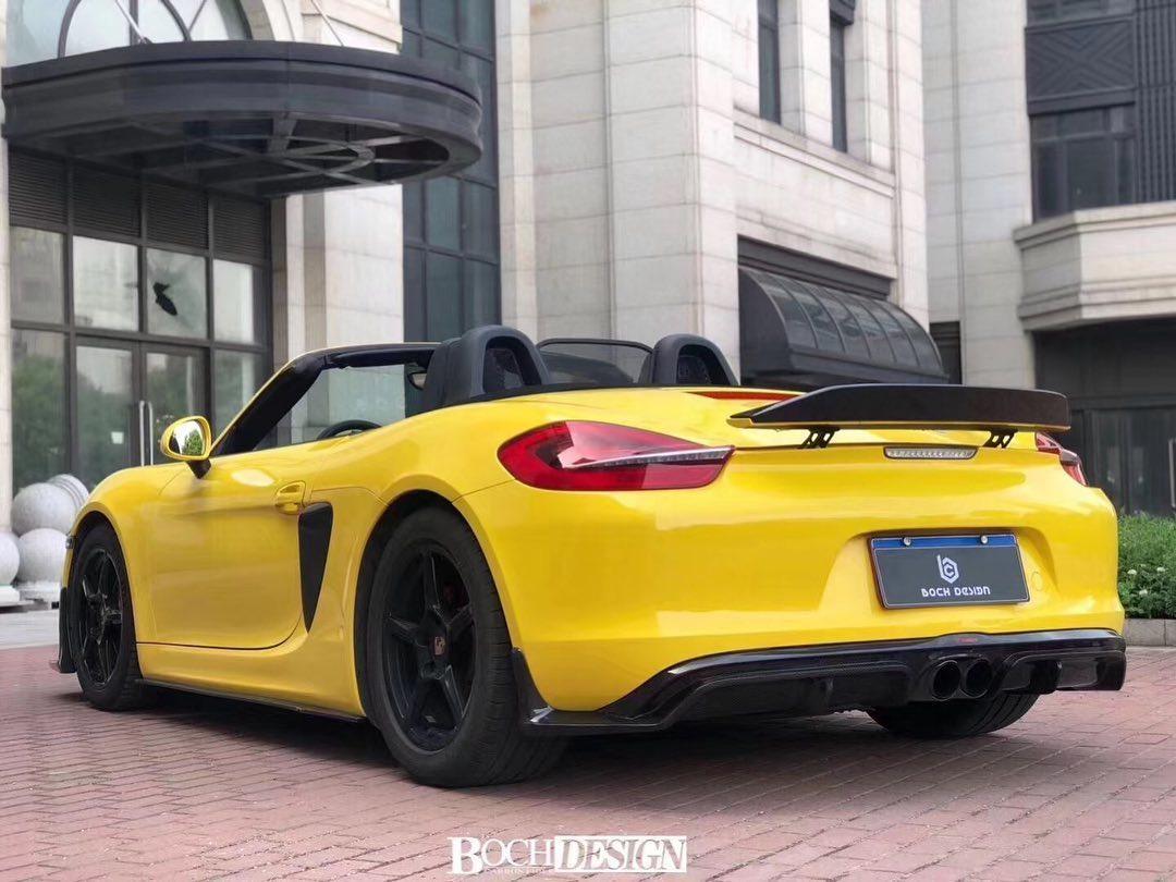 Porsche 981 Cayman & Boxster (all models, including Base / S / GTS) 2012 2013 2014 2015 2016 with Aftermarket Parts - Side Vent Covers Carbon Fiber / FRP from CMST Tuning