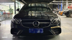 Mercedes Benz E-Class E550 E450 E400 E350 E300 W213 2017-2023 (fitment requires sport package bumper) with Aftermarket Parts - Upper Valences Carbon Fiber/FRP from CMST Tuning