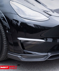Tesla Model Y Performance AWD Long Range RWD Standard 2020-ON with Aftermarket Parts - V1 Style Upper Valences Carbon Fiber / FRP from CMST Tuning