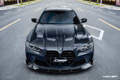 BMW M3/M3C G80 G81 2021-ON & M4/M4C G82/G83 2021-ON with Aftermarket Parts - V2 Style Carbon Fiber & FRP Hood Bonnet from CMST Tuning