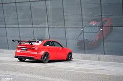 Audi RS3 S3 A3 8V/8V.5 2014 2015 2016 2017 2018 2019 2020 with Aftermarket Parts - V1 Style Rear Wing Carbon Fiber from CMST Tuning