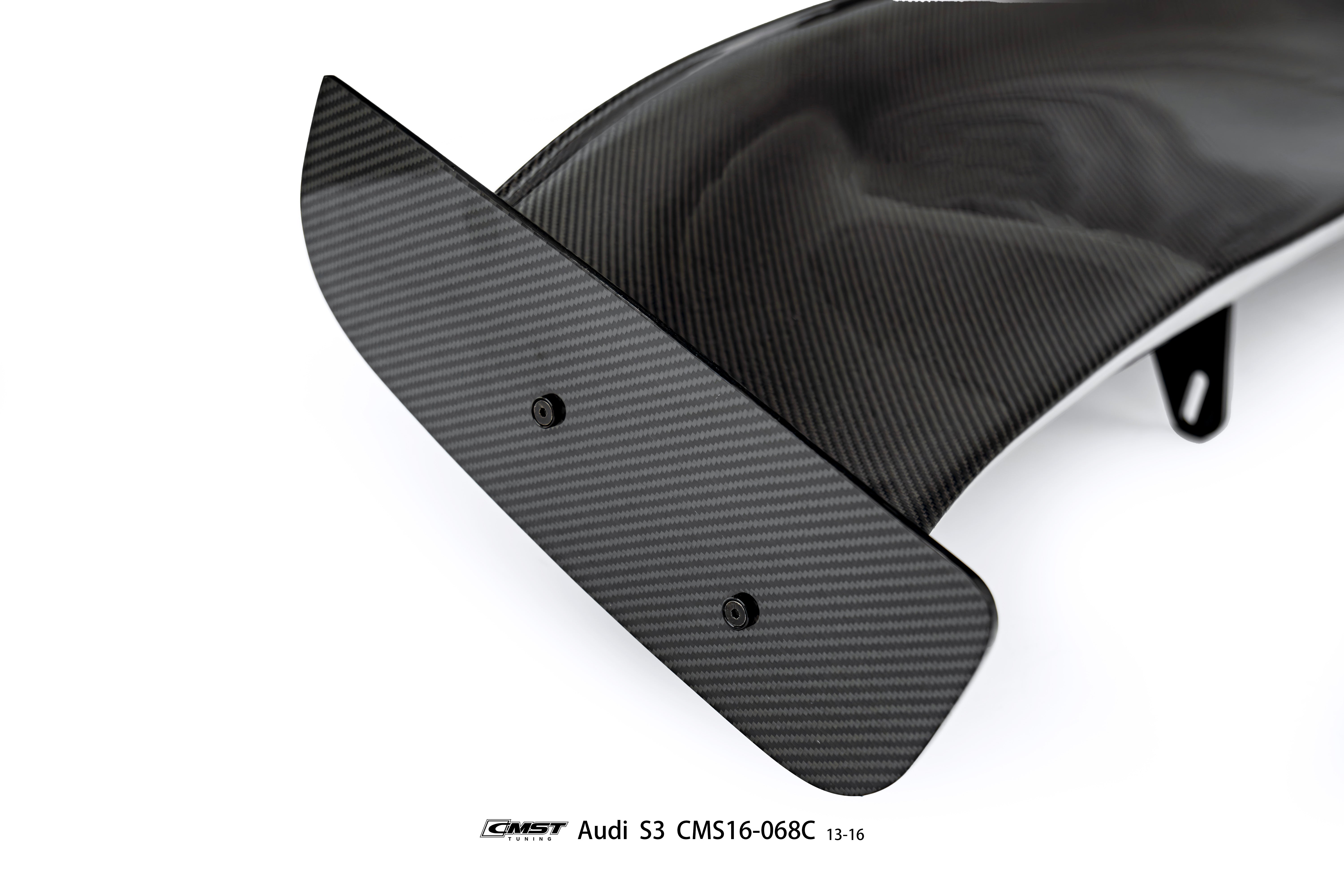 Audi RS3 S3 A3 8V/8V.5 2014 2015 2016 2017 2018 2019 2020 with Aftermarket Parts - V1 Style Rear Wing Carbon Fiber from CMST Tuning