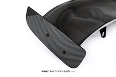 Audi RS3 S3 A3 8V/8V.5 2014 2015 2016 2017 2018 2019 2020 with Aftermarket Parts - V1 Style Rear Wing Carbon Fiber from CMST Tuning